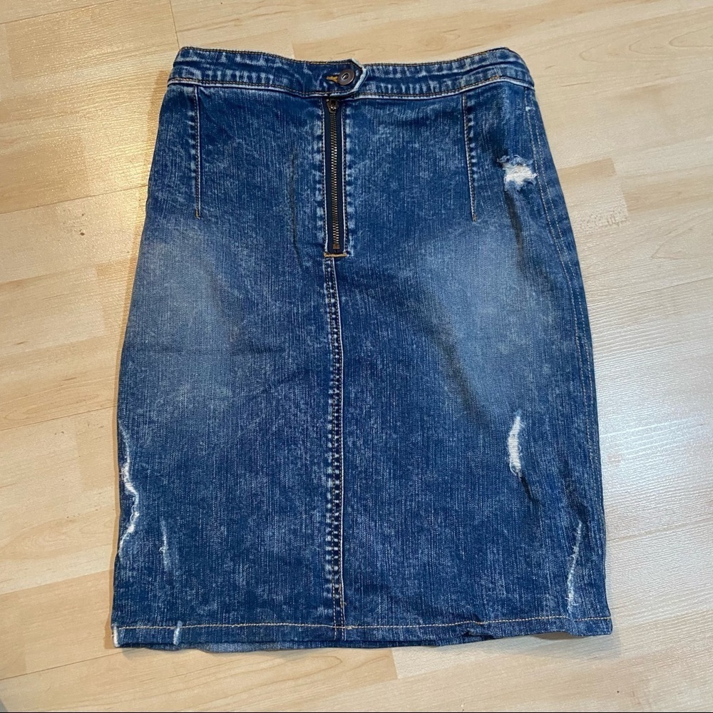 Vero Moda acid washed denim skirt - Picture 2 of 7